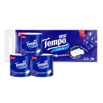 得宝/Tempo 4层160g天鹅湖无香有芯卷筒卫生纸，T4680（提装） 138×108mm 售卖规格：10卷/提