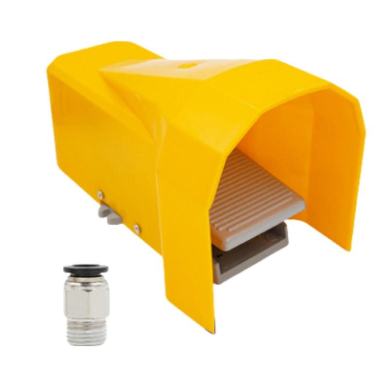 谦华智科 铝合金气动脚踩开关换向控制脚踏阀，4F210-08LG+PC6-02 带锁，二位五通，进出气孔内丝G1/4" 售卖规格：1个