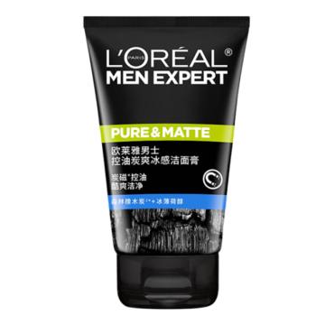 欧莱雅/LOREAL 男士洁面膏，控油炭爽冰感100ml 售卖规格：1支