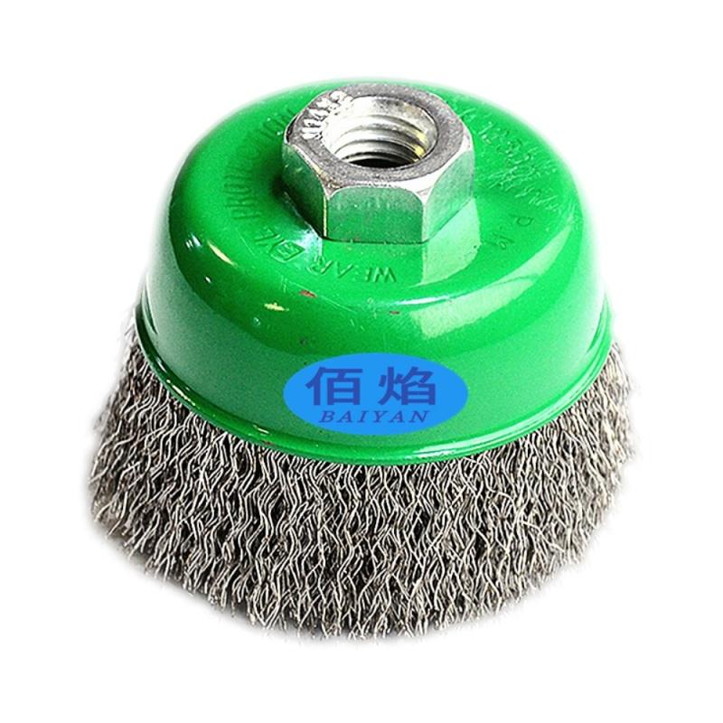 佰焰 工業(yè)級螺碗鋼絲刷，BY-100-M14-TT 材質/鐵絲 售賣規(guī)格：1個