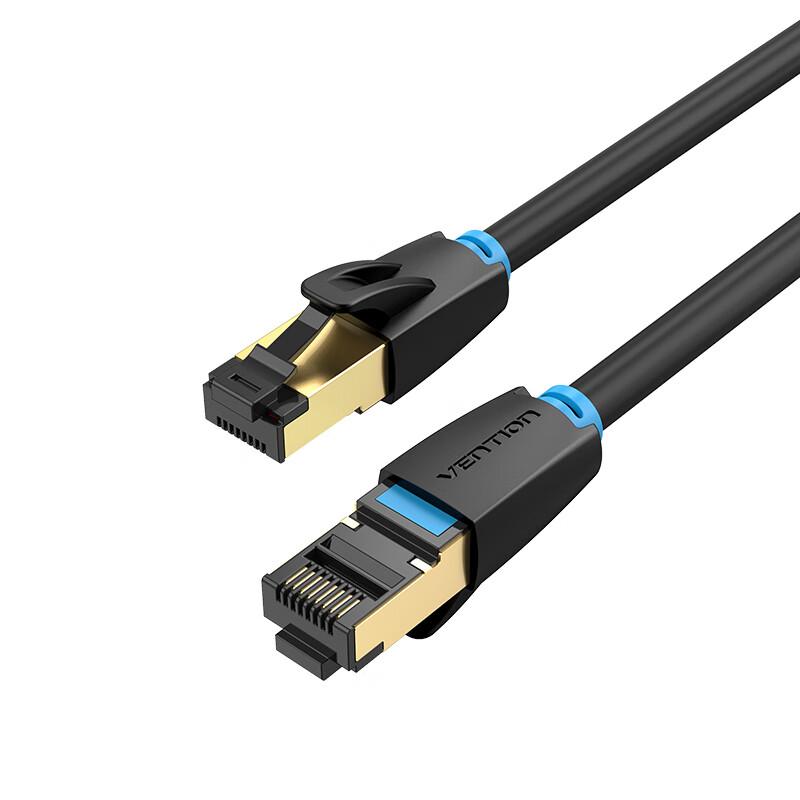 VENTION 威迅 八類雙屏蔽跳線 5米，IKABJ黑色 售賣規(guī)格：1根