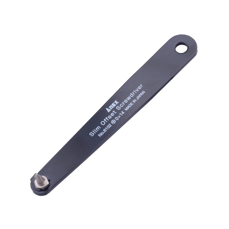 安力士牌 (ANEX)超薄轻小型十字螺丝刀，No.6102 PH0X14mm 售卖规格：1把