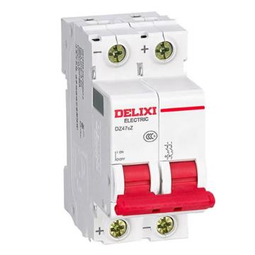 德力西/DELIXI 直流微型斷路器，DZ47SZ2C40 DZ47sZ 2P 6kA Ii（C） 40A DC500V 售賣(mài)規(guī)格：1個(gè)