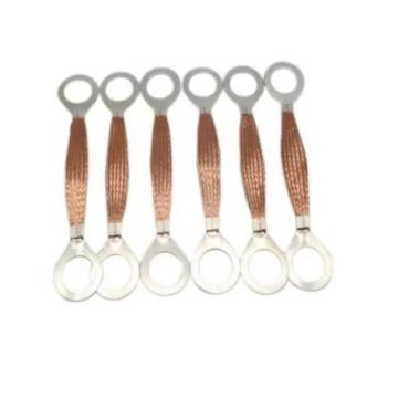 渤防 6平方法蘭靜電跨接線(鍍錫線鼻+紫銅線)，2019A-011 φ14*200mm 售賣規(guī)格：1條