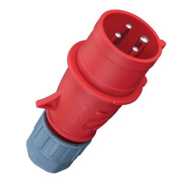 威浦 TYP系列工業(yè)插頭，TYPR283 4P 32A 400V IP44 紅色 售賣規(guī)格：10只/盒