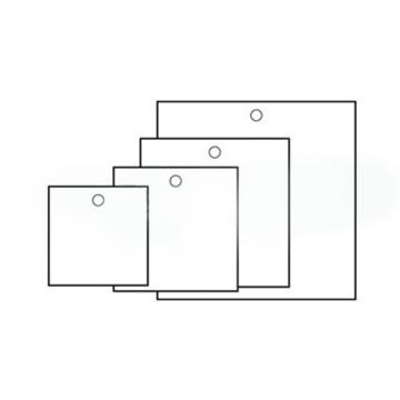 安赛瑞 空白塑料吊牌-正方形，25.4×25.4mm，白色，14813 售卖规格：100个/包