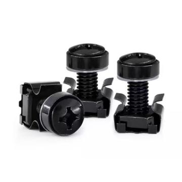 哈德威 機(jī)柜螺絲，M6*12*100套，黑色鍍鋅 售賣規(guī)格：1套