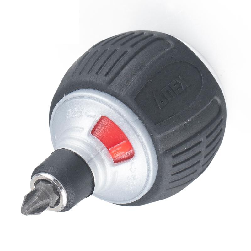 安力士牌 (ANEX)短棘轮螺丝刀 #2 X 19mm 正锁反 三调节，No.307-D 售卖规格：1支