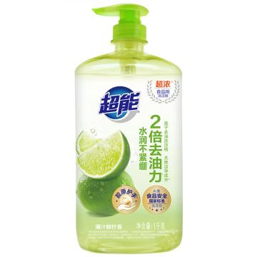 超能 離子去油洗潔精，檸檬護(hù)手1kg 售賣規(guī)格：1瓶