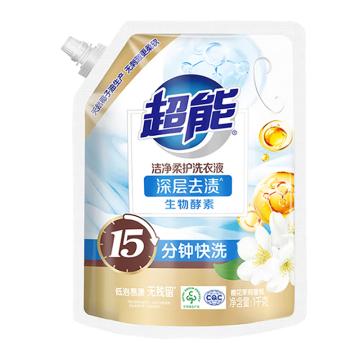 超能 植翠洗衣液，鲜艳亮丽 1kg 售卖规格：1袋