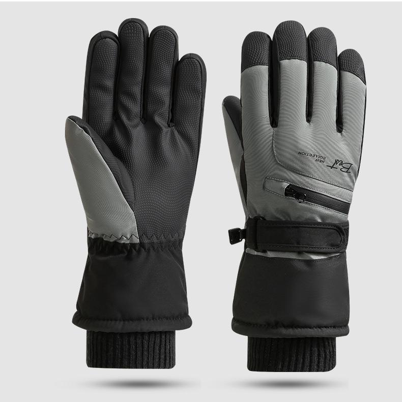 必敬 男款防潑水加絨加厚手套，可觸屏，灰色，MG-03 售賣(mài)規(guī)格：1副