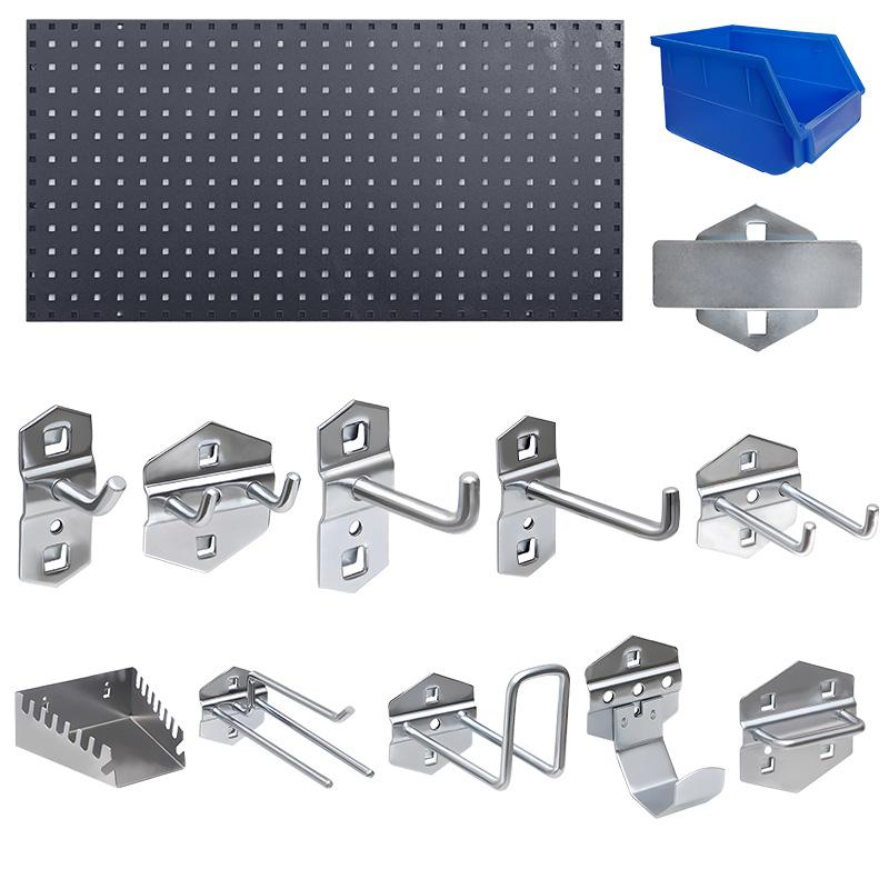 京圖尚冠 方孔掛板加掛鉤套餐，TF010 1200*450*20mm深灰色方孔掛板+掛鉤套餐47件 售賣規(guī)格：1個