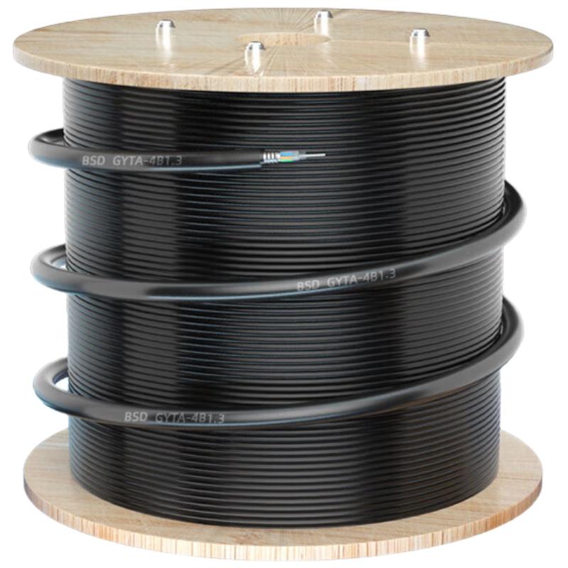 柏森德 電信級室外單模4芯層絞式GYTA鎧裝光纜 3000米，BSD-GYTA-4B1.3-3Km 售賣規(guī)格：1卷