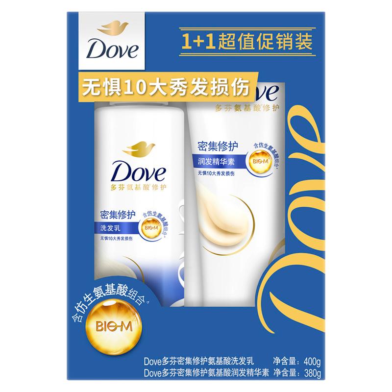 多芬/DOVE 洗发乳套装，滋养水润400+380g 售卖规格：1套