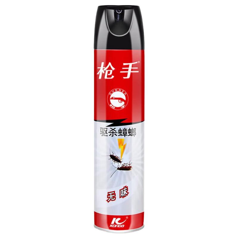 枪手 杀蟑气雾剂，无味600ml/瓶 24瓶/箱 杀蚊驱蚊杀虫剂/1箱 售卖规格：24瓶/箱