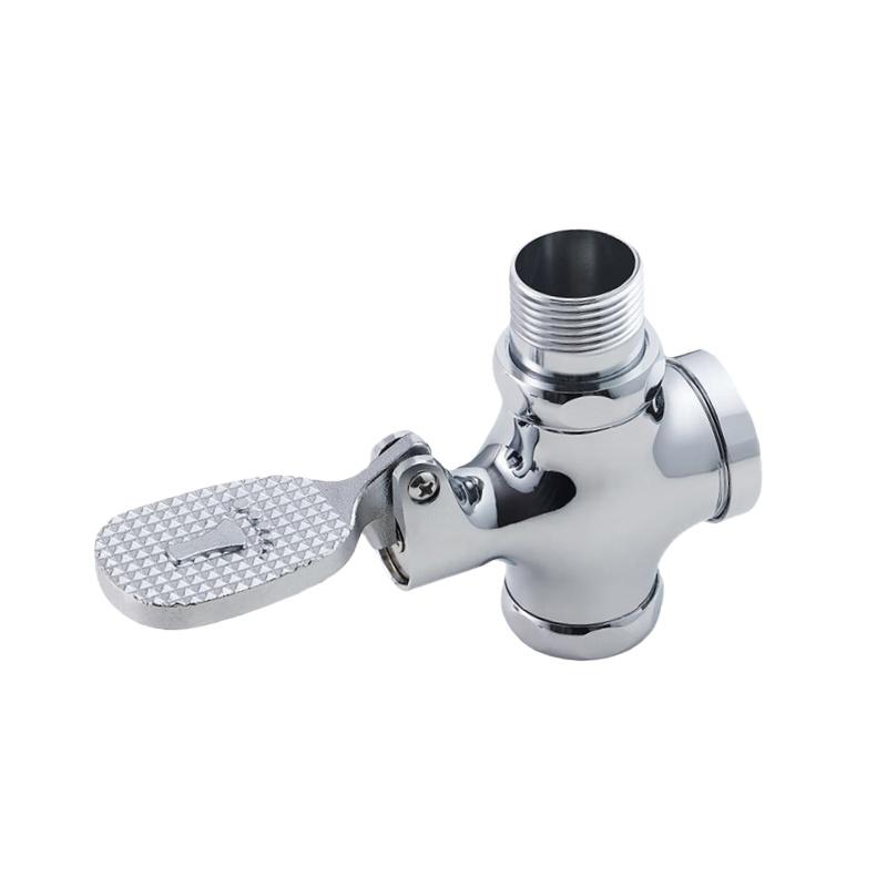 臻工品 冲水阀 脚踏式延时冲洗阀卫生间，铜小体-6分弯 售卖规格：1件