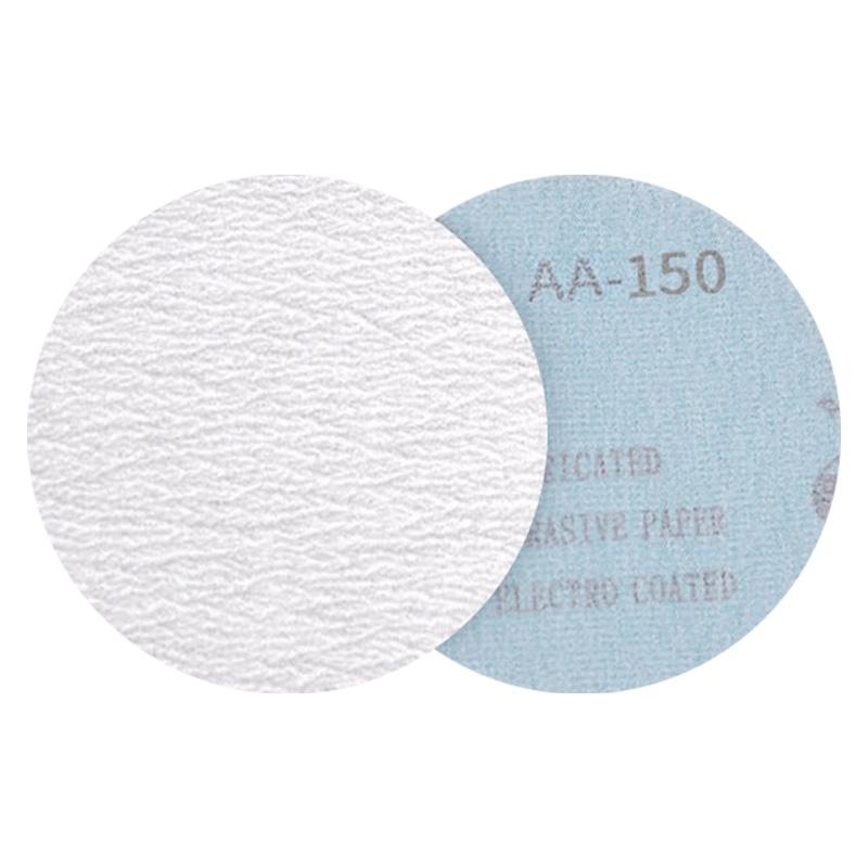 VRK VK-A52系列圆形植绒白砂纸，5寸直径125mm150目 100片 售卖规格：100片/盒