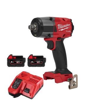 美沃奇 M18 FUEL无刷充电式1/2"中扭矩冲击扳手(两电一充)，M18 FMTIW2F12-502CRX 售卖规格：1台