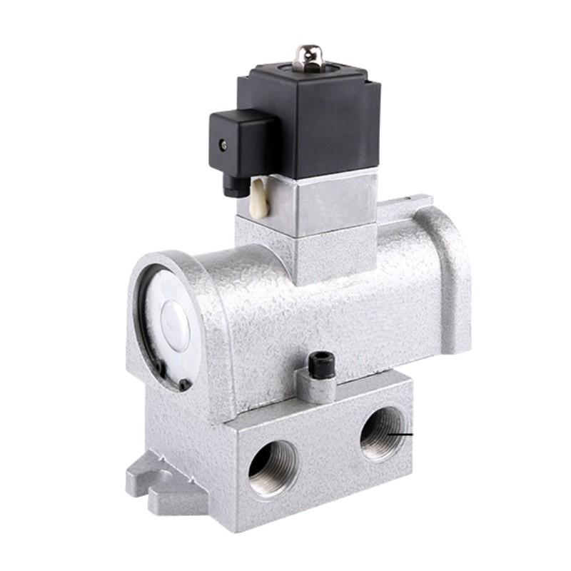 谦华智科 二位三通气动电控换向截止阀，K23JD-25-AC220V 进出气孔内丝1"-排气孔内丝1"，电压AC220V 售卖规格：1个