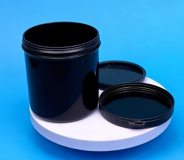 功成狮 黑色广口罐（易拉盖），PP材质，350ml，BQGKG350ml易拉-黑，GHSS0380 售卖规格：1个