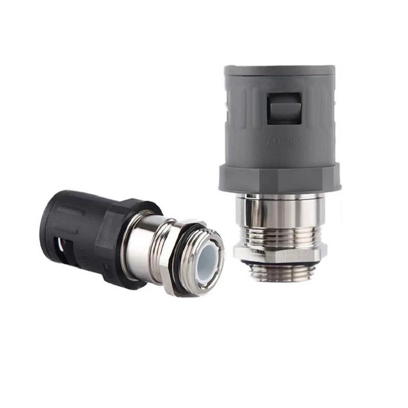 星摩 快插型锁紧金属螺纹防水软管接头，STM-FBKM-100615T M20 AD18.5mm 售卖规格：1个