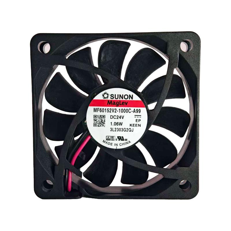 建准/SUNON 散热风机，MF60152V2-1000C-A99 黑色塑料边框、黑色塑料扇叶、DC风机、含油导线、电压24V 售卖规格：1台