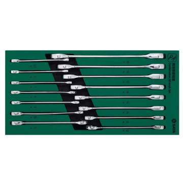 世达 两用快扳，9908 全抛光公制15件套 售卖规格：1套