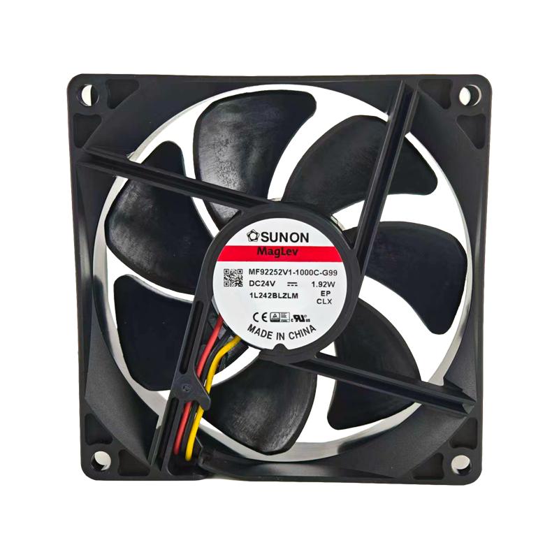 建准/SUNON 散热风机，MF92252V1-1000C-G99 黑色塑料边框、黑色塑料扇叶、DC风机、含油导线、电压24V 售卖规格：1台