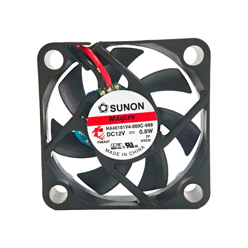 建准/SUNON 散热风机，HA4010V4-000C-999 黑色塑料边框、黑色塑料扇叶、DC风机、含油导线、电压12V 售卖规格：1台