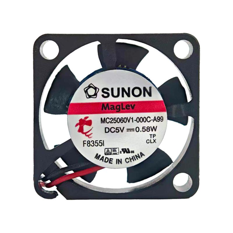 建准/SUNON 散热风机，MC25060V1-000C-A99 黑色塑料边框、黑色塑料扇叶、DC风机、含油导线、电压5V 售卖规格：1台