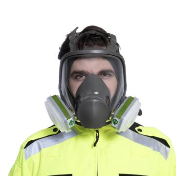 邑固 双盒防毒面具，A400+4号滤毒盒，A400+P-K-1 防氨及氨的有机衍生物 售卖规格：1套
