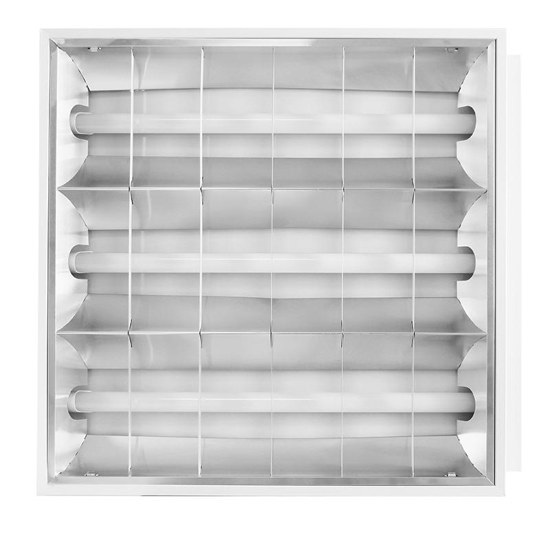 深照紫光  T8LED格柵燈，GS4160-3x8W  600*600*75mm  IP20/IP40 220V 白光 5500K 售賣(mài)規(guī)格：1套