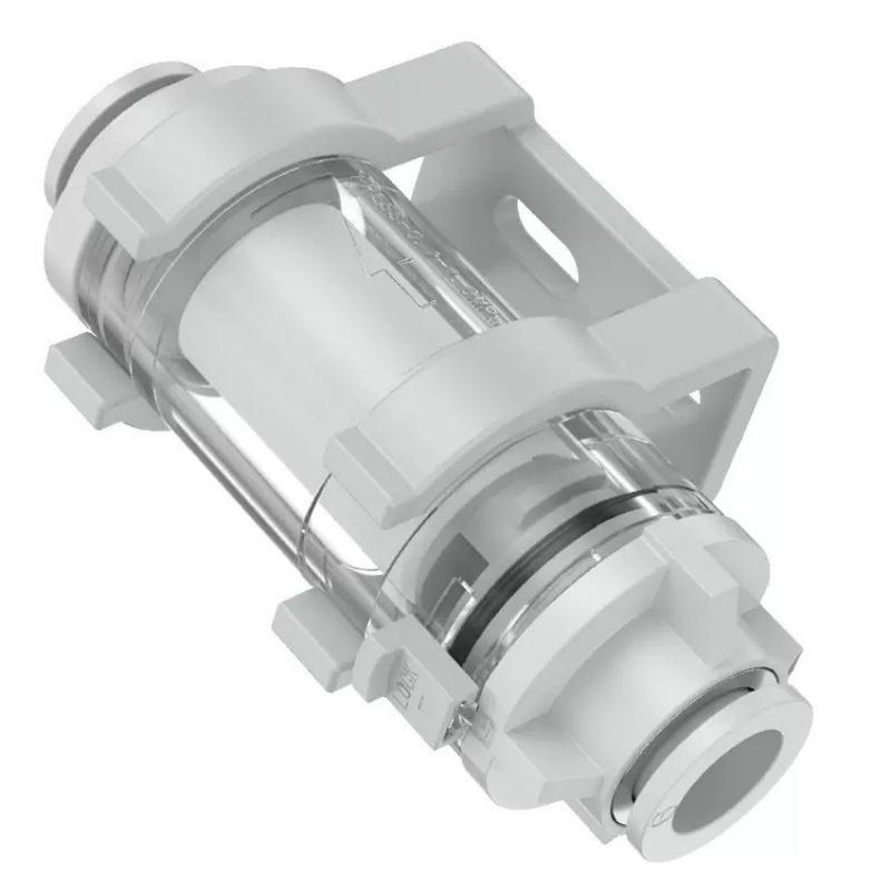 谦华智科 塑料管道式快插正/负压真空过滤器，Q-ZFC76-B 正负压,进气口10mm-出气口10mm 售卖规格：1个