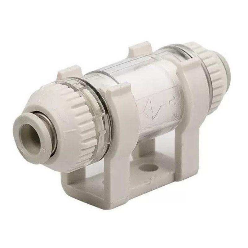 謙華智科 塑料管道式快插正/負(fù)壓真空過(guò)濾器，Q-ZFC100-06B 負(fù)壓,進(jìn)氣口6mm-出氣口6mm 售賣(mài)規(guī)格：1個(gè)