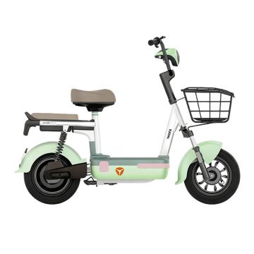 雅迪 电动自行车，小桔子 48V12AH铅酸电池 薄荷曼波绿/奶油白 颜色随机发货 售卖规格：1辆