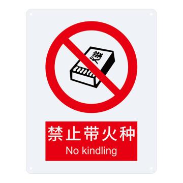 安赛瑞 国标4型禁止类安全标识牌-禁止带火种，铝板，400×500mm，34829 售卖规格：1张
