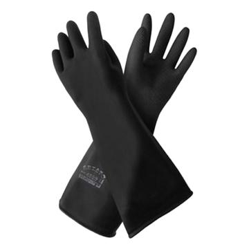 威蝶 乳膠防化手套，40cm，加厚 黑色 售賣規(guī)格：1副