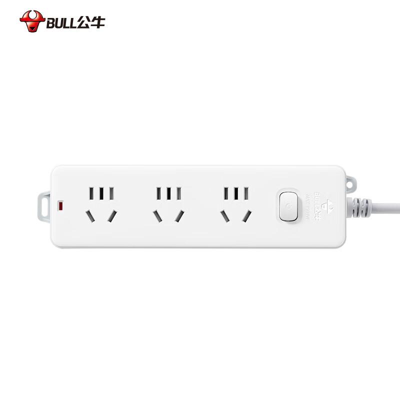 公牛 公牛 插座插排三位总控1.8M GN-212 个，总控1.8米GN-212 售卖规格：1个