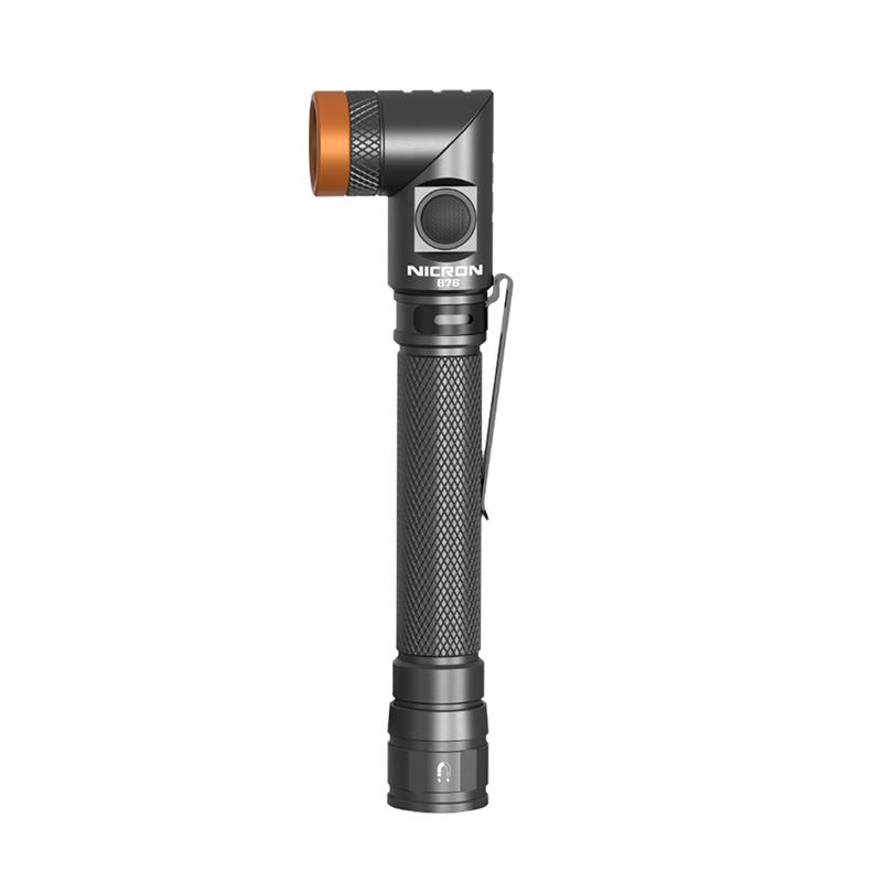 耐朗 笔形充电转角手电筒，B76 10W 1000Lm 内含14100锂电池(1600mAh)和USB充电线 售卖规格：1套
