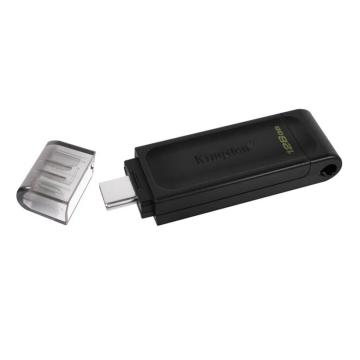 金士顿/Kingston U盘，DT70/128G USB3.2 Gen1 Type-C U盘 DT70 黑色 售卖规格：1个