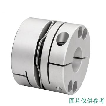 卡威/CareWel 铝合金夹紧式单膜片联轴器，ZTJM-D外径26mm总长26mm内孔定制范围3至14mm，KMCD0002 售卖规格：1个