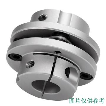 卡威/CareWel 铝合金夹紧式单膜片联轴器，ZTJM-DII外径34mm总长27.5mm内孔定制范围6至12mm，KMCD0019 售卖规格：1个
