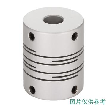 卡威/CareWel 铝合金顶丝式平行切槽弹性管联轴器，STL外径50mm总长71mm内孔定制范围12至28mm，KMCH0015 售卖规格：1个