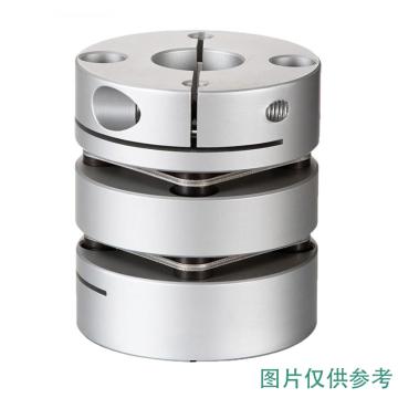 卡威/CareWel 铝合金夹紧式双膜片联轴器，ZTJM-S外径19mm总长27mm内孔定制范围3至8mm，KMCD0026 售卖规格：1个