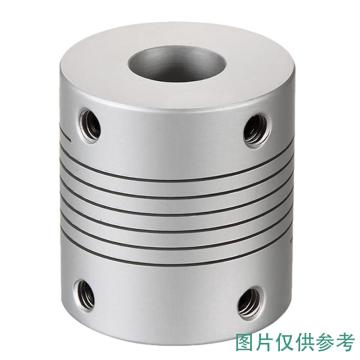 卡威/CareWel 铝合金顶丝式绕线切槽弹性管联轴器，ZTGM外径15.5mm总长21mm内孔定制范围3至6mm，KMCH0037 售卖规格：1个