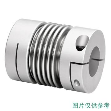 卡威/CareWel 铝合金夹紧式波纹管弹性联轴器，ZTXG-J外径25mm总长37mm内孔定制范围6至12mm，KMCB0013 售卖规格：1个