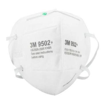 3M 防颗粒物口罩，9502+环保装 KN95，头戴式，环保袋装 售卖规格：50只/盒