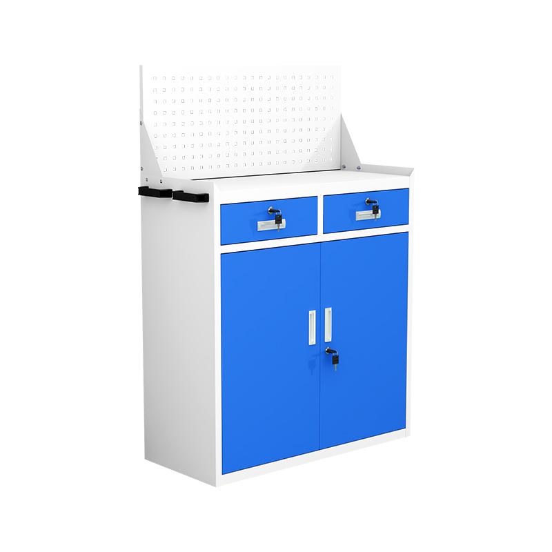 尔迈 工具柜落地小二抽蓝白900×400×1350mm，EM-GJG-19 售卖规格：1台
