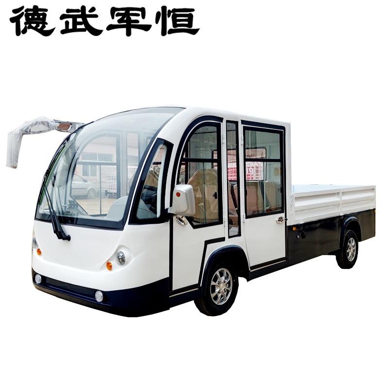 德武军恒 电动观光车带斗2排5座皮卡车景区巡逻载货车电动货斗车 高配款，DJEV-5PKFG 售卖规格：1辆