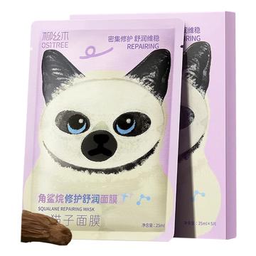 柳丝木/OSITREE 角鲨烷修护舒润面膜，25ml*5 售卖规格：1盒